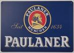Paulaner Munchen bier reclamebord van metaal wandbord deco