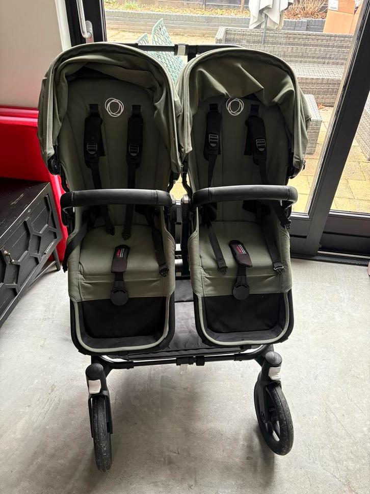 Bugaboo Donkey 5 Duo Groen - Tweelingwagen Compleet, Kinderen en Baby's, Kinderwagens en Combinaties, Gebruikt, Kinderwagen, Bugaboo