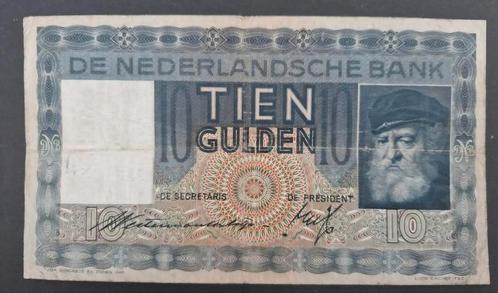 Nederland 10 gulden 1938, Postzegels en Munten, Bankbiljetten | Nederland, 10 gulden, Ophalen of Verzenden