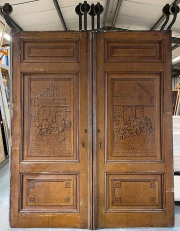2 sets grote hoge schuifdeuren 254x210cm. beschikbaar voor biedingen