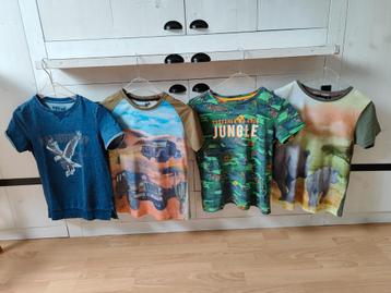 Jongens shirts (4) korte mouw vallend als maat 146 