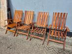 4 stuks mooie armstoelen, Ophalen of Verzenden, Zo goed als nieuw, Aluminium