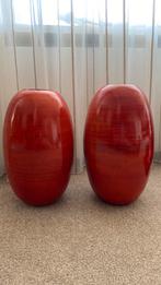 Vaas bamboe rood (2st.), Ophalen, Rood, Glas, Minder dan 50 cm