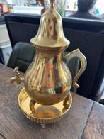 koperen koffiepot met kraantje en blad in goede staat, Ophalen of Verzenden, Koper