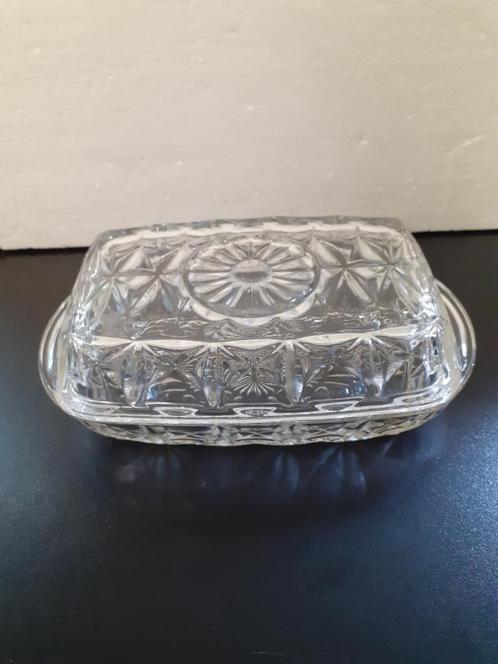 Mooie glazen botervloot, Antiek en Kunst, Antiek | Glas en Kristal, Ophalen of Verzenden