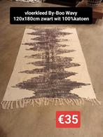 Nieuw vloerkleed By-Boo Wavy 120x180cm zwart wit €35, Ophalen, 100 tot 150 cm, ., Industrieel landelijk koloniaal boheems barok brocante