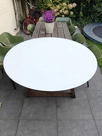 Glazen tafelblad 160cm melkglas matglas  beschikbaar voor biedingen