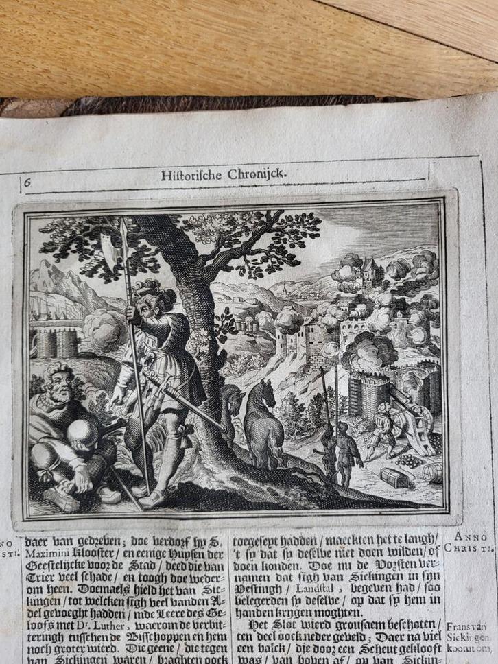 Belegering Kasteel Franz von Sickingen, 1523, Antiek en Kunst, Kunst | Etsen en Gravures, Ophalen