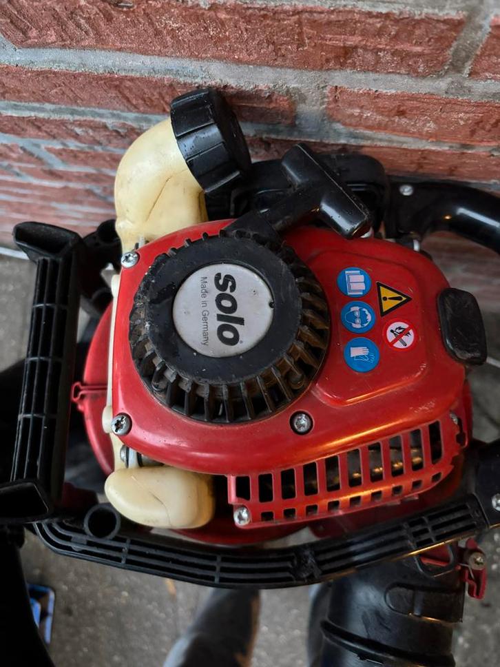 Benzine Bladblazer Solo 440 + Aspen 2t, Tuin en Terras, Bladblazers, Gebruikt, Handgedragen, Benzine, Met opvangzak, Ophalen