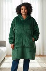Groene fluffy trui met capuchon One size Maat 46/48/50/52, Kleding | Dames, Grote Maten, O, O, O, Trui of Vest