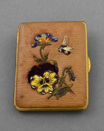 Zeldzaam: leren portemonnee Auguste Klein Parijs, ca. 1900 beschikbaar voor biedingen