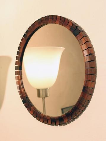 Vintage palissander design spiegel - mid century sixties beschikbaar voor biedingen
