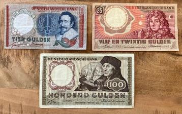 serie Erflaters van onze beschaving (10, 25 en 100 gulden) beschikbaar voor biedingen