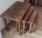 Miniset, Gebruikt, Eikenhout, 75 cm of meer, Rechthoekig