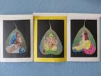 Ganesha - Christus - Maria op blad - India - 20e eeuw, Ophalen of Verzenden
