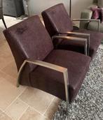 Twee fauteuils paars, Huis en Inrichting, Ophalen, Gebruikt, 75 tot 100 cm, 50 tot 75 cm