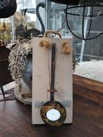 Muur kandelaar op stijgerhout, Ophalen of Verzenden, Hout