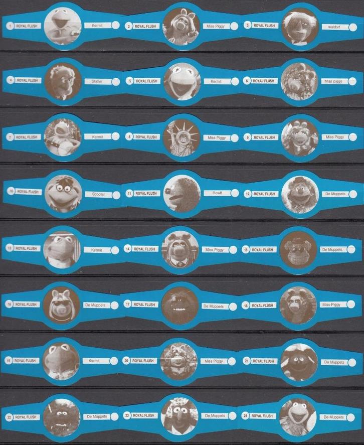 Sigarenbandjes van de Muppets, Royal Flush 1-24 blauw, Verzamelen, Rookartikelen, Aanstekers en Luciferdoosjes, Nieuw, Sigarenbandjes