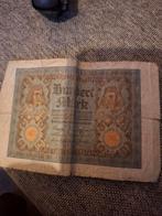 Oude Duitse 100 Mark Bankbiljet, Postzegels en Munten, Bankbiljetten | Europa | Niet-Eurobiljetten, Ophalen of Verzenden, Duitsland