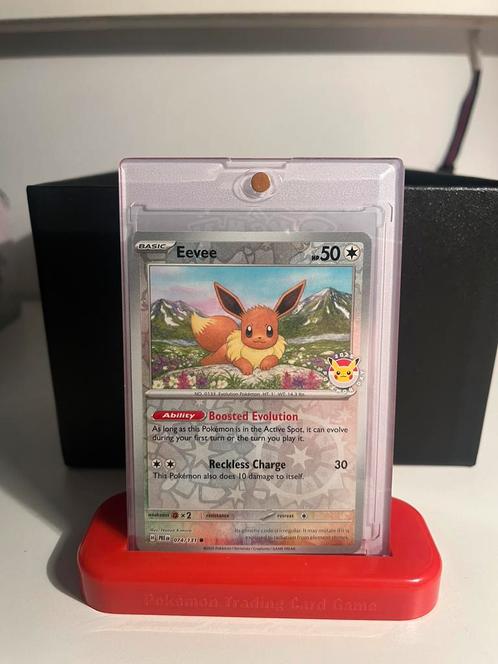 Eevee promo pokemonday 25, Hobby en Vrije tijd, Verzamelkaartspellen | Pokémon, Zo goed als nieuw, Losse kaart, Ophalen of Verzenden