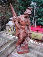 Houten Romeinse Soldaat Beeld, Antiek en Kunst, Ophalen of Verzenden