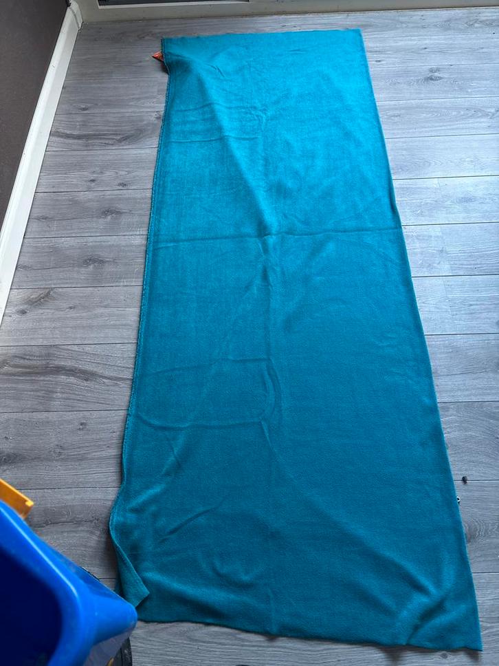 Zachte blauwe stof - 1.50 x 2.00 meter, Hobby en Vrije tijd, Naaien en Fournituren, Zo goed als nieuw, Ophalen of Verzenden