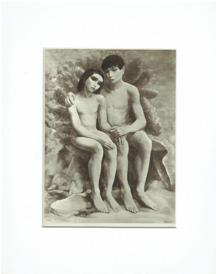 MOISE KISLING Frére et soeur, Antiek en Kunst, Kunst | Litho's en Zeefdrukken, Ophalen of Verzenden