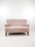 Vintage Artifort roze bankje | Theo Ruth bank tweezits rib, Hout, ., Ophalen of Verzenden, Zo goed als nieuw