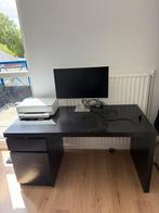 IKEA Malm bureau zwart, Huis en Inrichting, Ophalen, Gebruikt