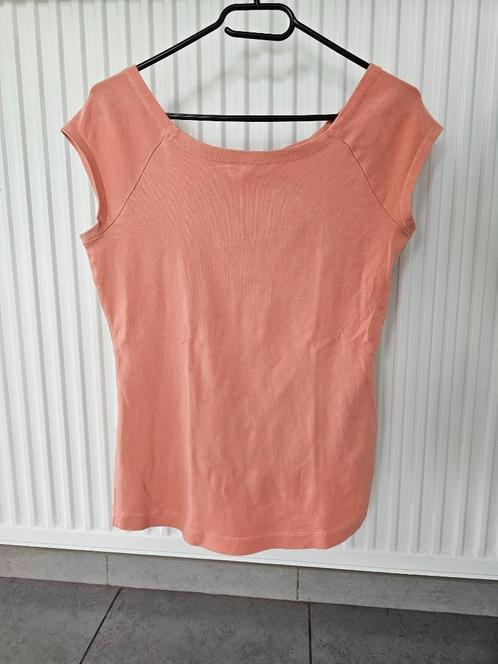 oranje/roze topje/T-shirt, Kleding | Dames, Tops, Zo goed als nieuw, Maat 36 (S), Oranje, Korte mouw, Ophalen of Verzenden