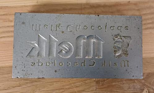 Drukblok Melk - Melk chocolade, Antiek en Kunst, Antiek | Koper en Brons, Ophalen of Verzenden