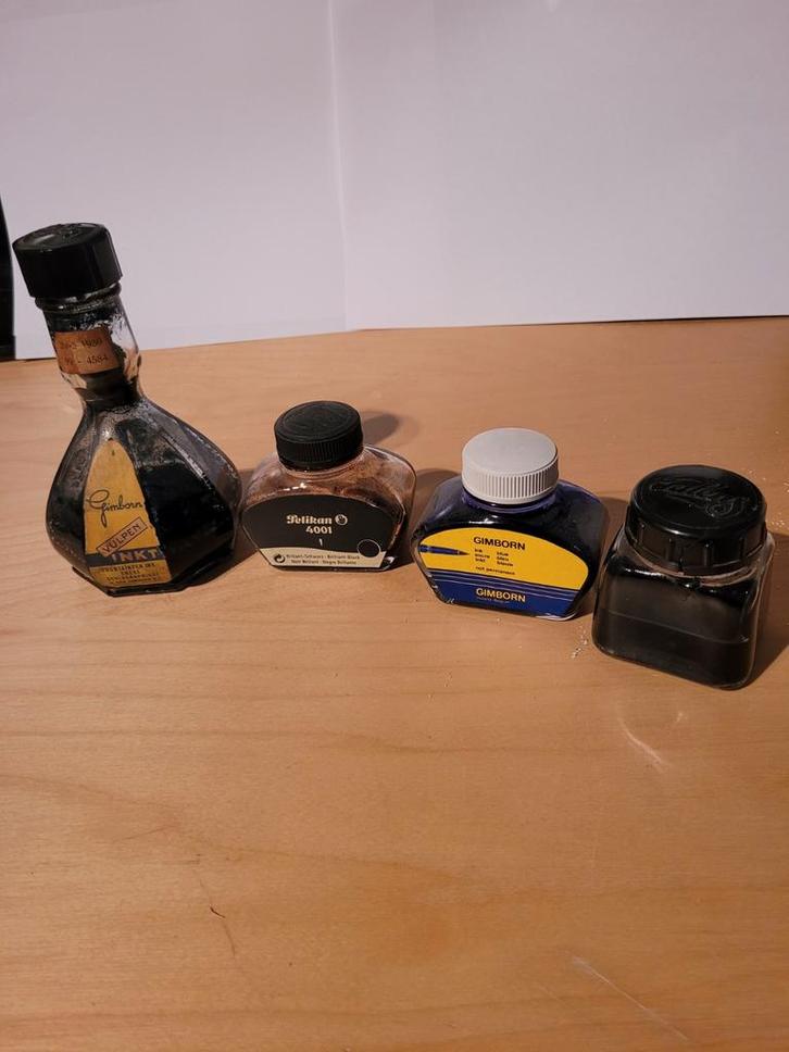 Oude Inktpotjes - Gimborn, Pelikan, Talens - 5 stuks, Antiek en Kunst, Antiek | Wandborden en Tegels, Ophalen of Verzenden