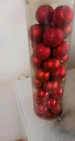 Kerstballen rood, Huis en Inrichting, Overige kleuren, Ophalen of Verzenden, Minder dan 50 cm, Glas