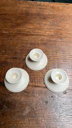 Wedgwood Edme Plain; 3 tafelkandelaars, Huis en Inrichting, Keuken | Servies, Overige typen, Ophalen of Verzenden, Zo goed als nieuw