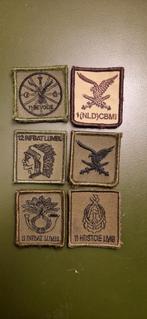 Borstemblemen 5x5 luchtmobiele brigade, Verzamelen, Ophalen of Verzenden, Landmacht, Nederland, Embleem of Badge