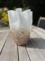 Glazen waaiervaas, Huis en Inrichting, Woonaccessoires | Vazen, Ophalen, Overige kleuren, Minder dan 50 cm, Glas