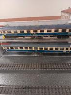 2 zgan fleishmann rijtuigen met kort koppeling, Gelijkstroom, Fleischmann, Wagon, Ophalen of Verzenden