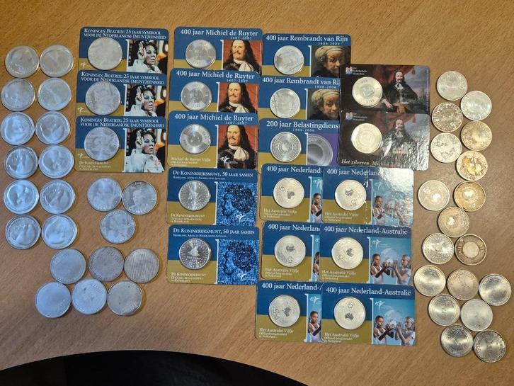 XXL-Kavel 58 stuks 5 & 10 Euro NL Zilveren Munten 2002-2007, Postzegels en Munten, Munten en Bankbiljetten | Verzamelingen, Munten