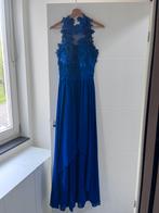 Galajurk open rug blauw- L, Kleding | Dames, Gelegenheidskleding, Ophalen of Verzenden, Zo goed als nieuw, Blauw, Galajurk