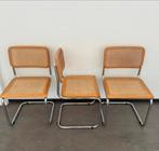 Vintage Thonet Marcel Breuer Cesca-stijl stoelen buisframe, Huis en Inrichting, Stoelen, Gebruikt, Bruin, Vintage, Hout
