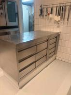 RVS-koelwerkbanken, rvs werkbanken en rvs wastafel, Huis en Inrichting, Ophalen, Gebruikt, Staal of Rvs