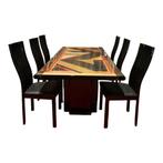 Maurice Villency GC Colombo Italia zwart hoogglans eethoek, Huis en Inrichting, Complete eetkamers, Ophalen, Gebruikt, Postmodern vintage art deco italiaans design