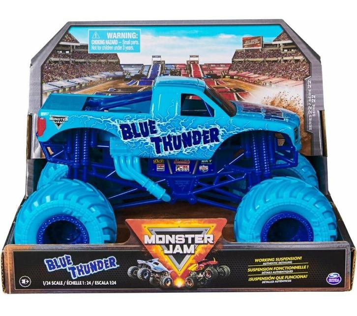 Monster Jam: 1:24 Blue Thunder serie 22, Kinderen en Baby's, Speelgoed | Speelgoedvoertuigen, Nieuw, Ophalen of Verzenden
