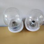 Sphinx Badkamerlampen Bubbelglas - Set van 2, Ophalen of Verzenden, Gebruikt, Glas, Vintage