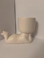 Witte Plantenpot Liggend Figuur, Overige materialen, Ophalen of Verzenden, Zo goed als nieuw, Overige vormen