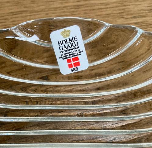 Geribbeld schaaltje uit Denemarken, Holmegaard of Copenhagen, Antiek en Kunst, Antiek | Glas en Kristal, Ophalen of Verzenden
