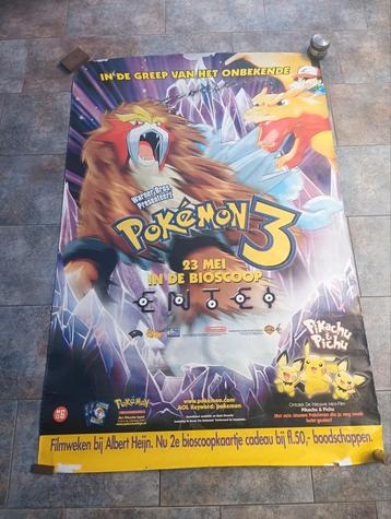 Bioscoop poster Pokemon 3 film pathe uniek zeldzaam  beschikbaar voor biedingen