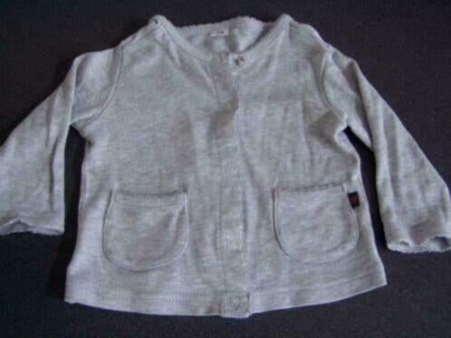 Grijs vestje maat 74, Kinderen en Baby's, Babykleding | Maat 74, Zeeman, Ophalen of Verzenden, Zo goed als nieuw, Truitje of Vestje