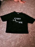 Topje met text, Kleding | Dames, Ophalen, Zwart, Zo goed als nieuw, Korte mouw