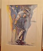 Vintage Golf kunstprent, genummerd en ingelijst, Ophalen
